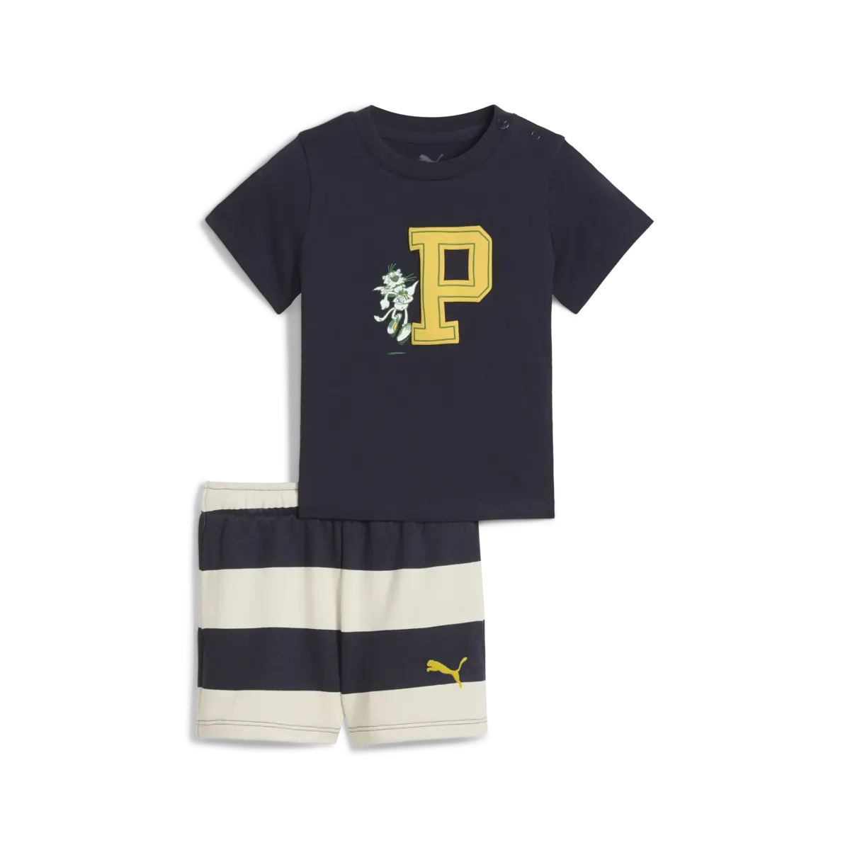Puma SUPER PUMA Tee & Shorts Set Siyah Bebek Eşofman Takımı