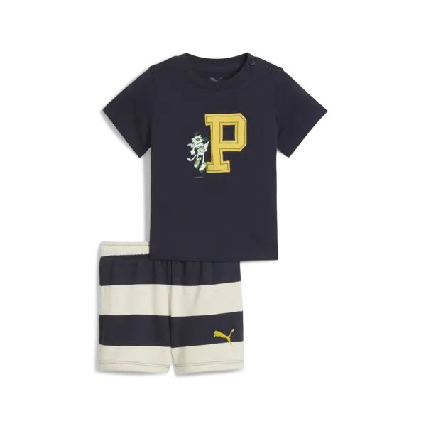 Puma SUPER PUMA Tee & Shorts Set Siyah Bebek Eşofman Takımı