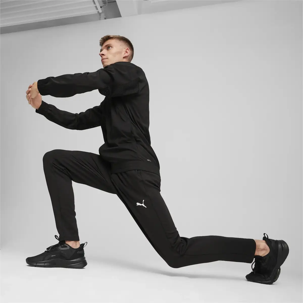 Puma FIT Woven Full Zip Jacket Siyah Erkek Fermuarlı Ceket