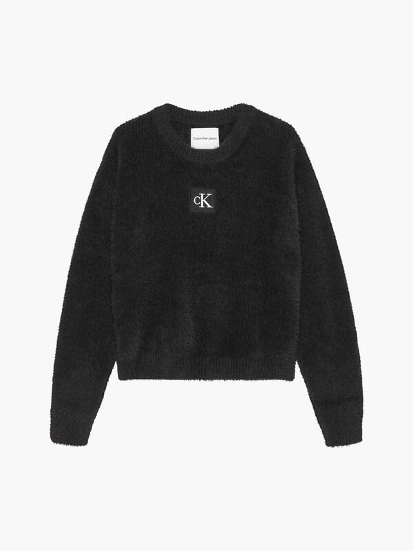 Calvin Klein MONOGRAM SOFT SWEATE Kadın Siyah Kazak