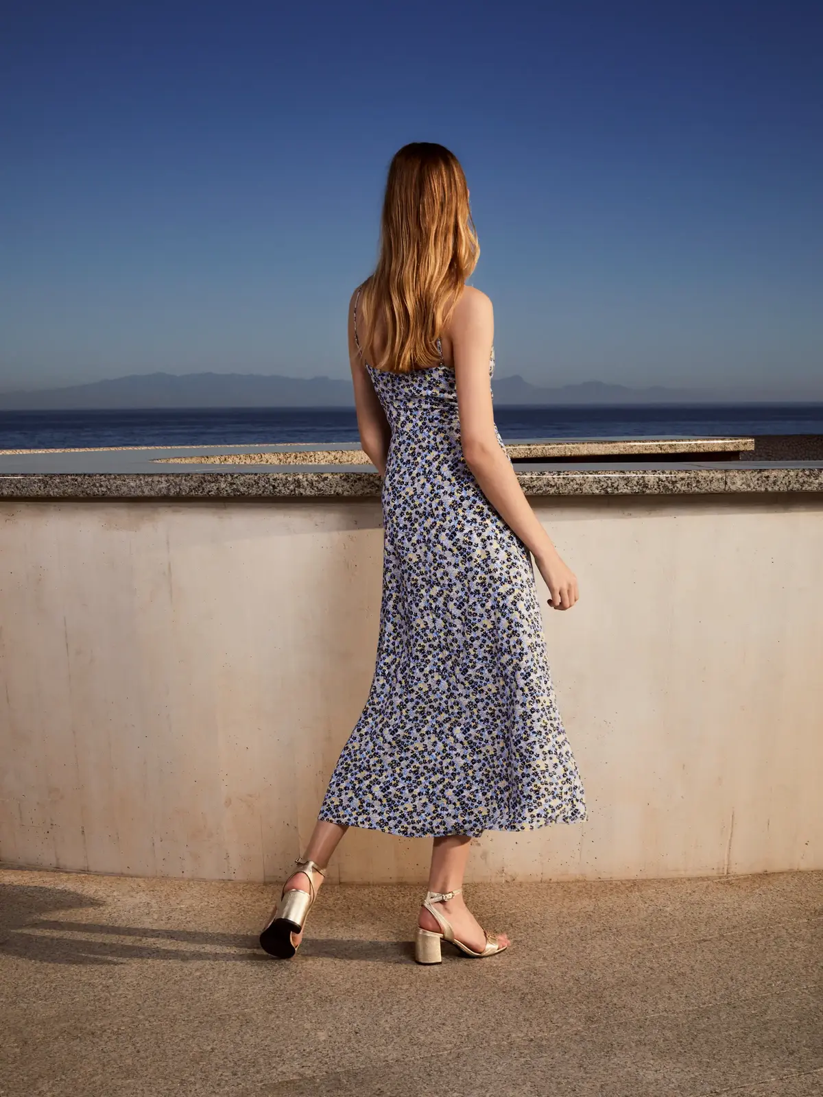 Tommy Hilfiger SL STRAPPY WRAP MIDI Kadın Beyaz Elbise