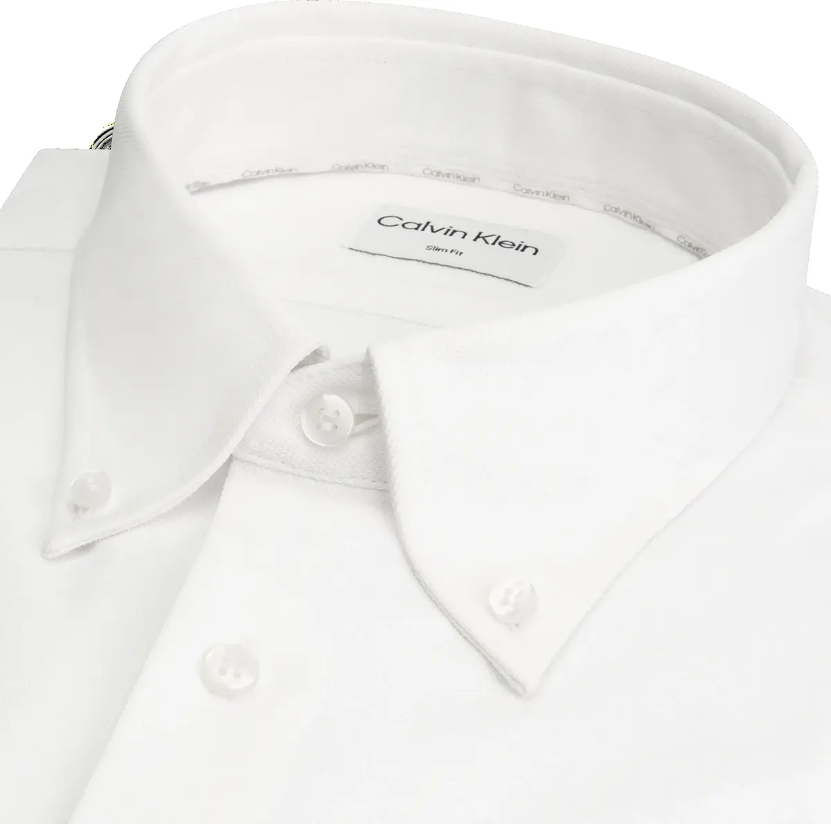 Calvin Klein KNITTED PIQUE BD SLI Erkek Beyaz Gömlek