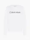 Calvin Klein CORE LOGO LS SWEATSH Kadın Beyaz Sweatshirt