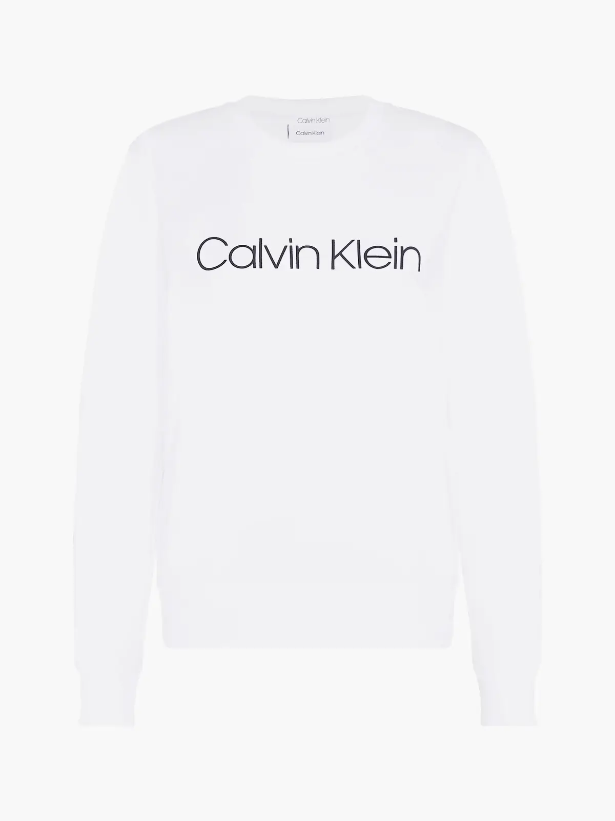 Calvin Klein CORE LOGO LS SWEATSH Kadın Beyaz Sweatshirt