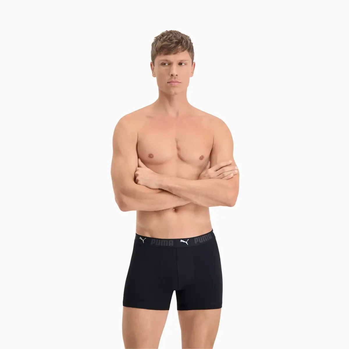 Puma PUMA SPORT COTTON BOXER 2P black Siyah Erkek 2'li Boxer