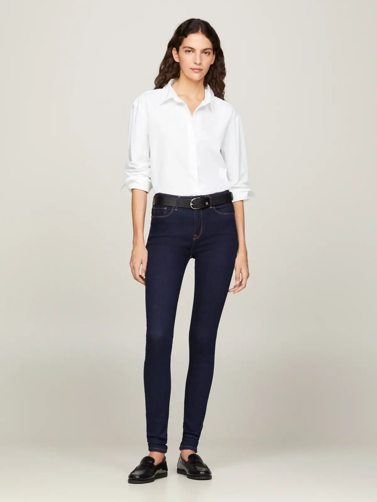 Tommy Hilfiger HERITAGE SLIM FIT SH Kadın Beyaz Gömlek