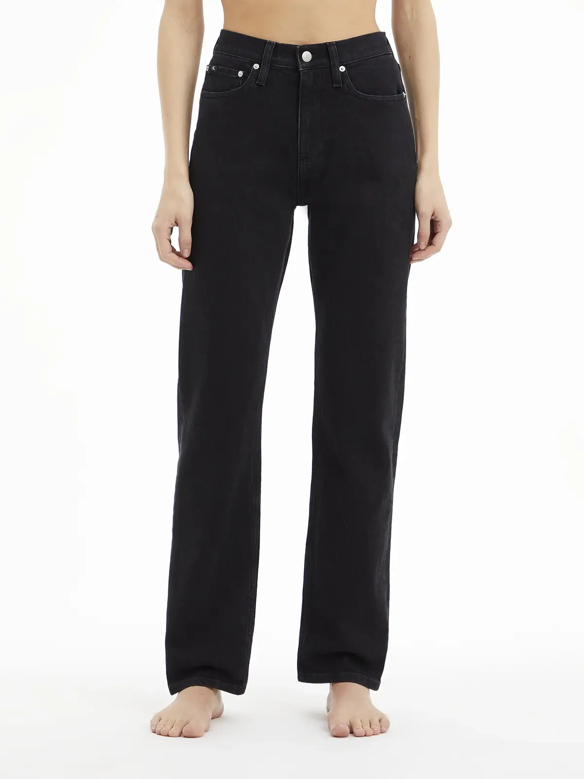 Calvin Klein HIGH RISE STRAIGHT Kadın Antrasit Kot Pantolon