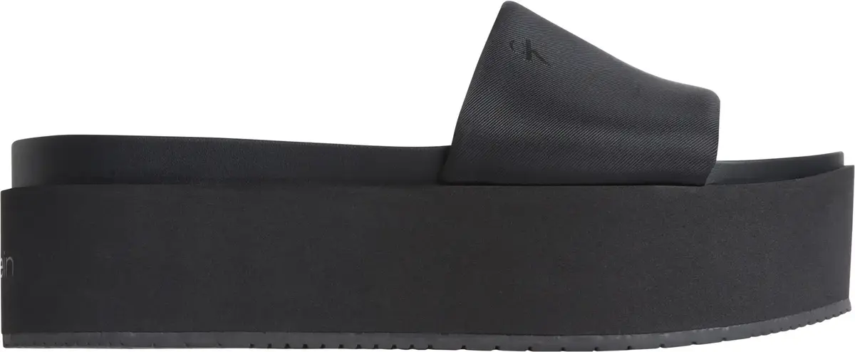 Calvin Klein FLATFORM SANDAL SLID, 0GJ Siyah Kadın Terlik