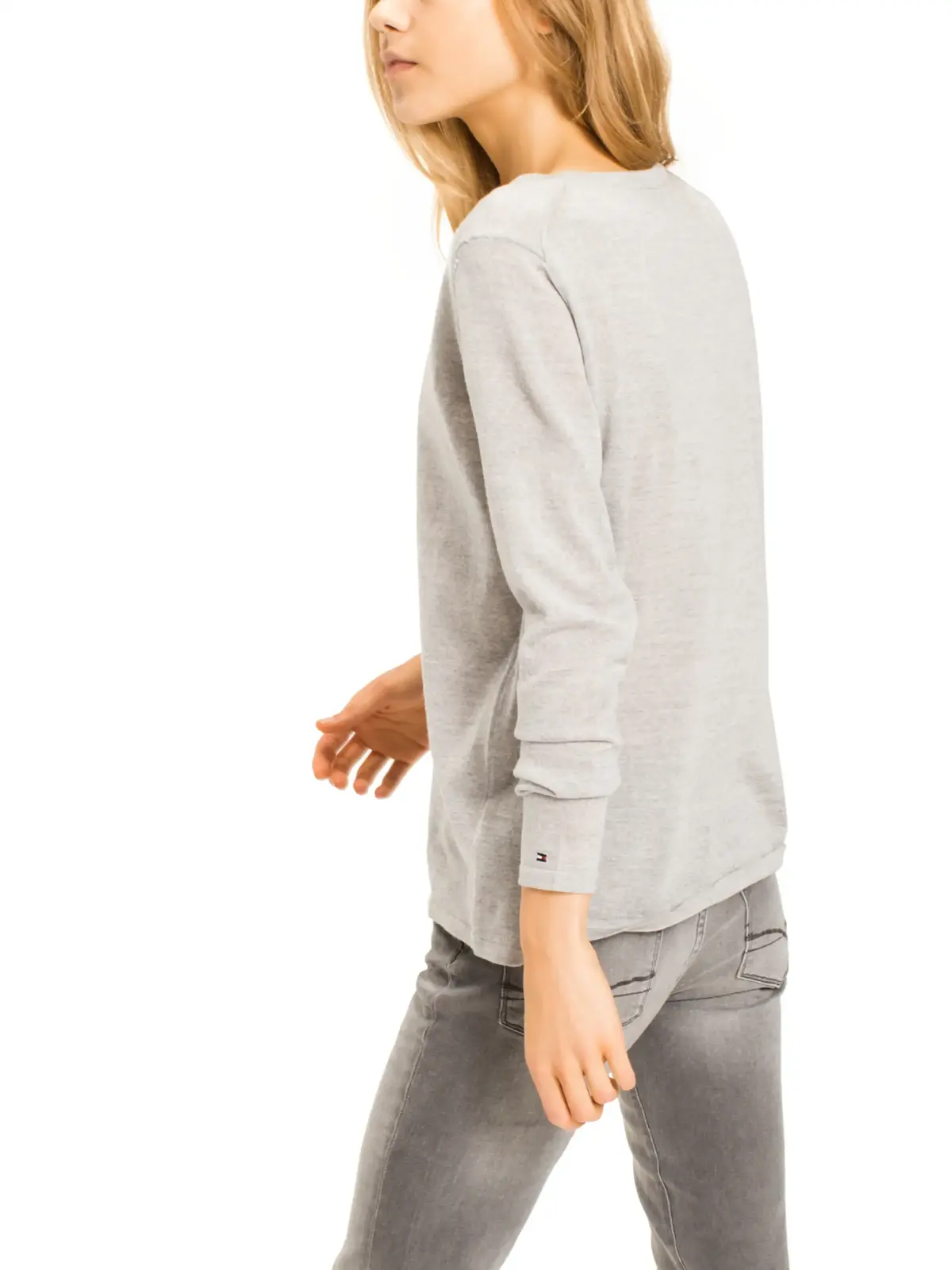 Tommy Hilfiger NEW GUVERA V-NK SWTR Kadın Gri Kazak