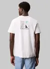 Calvin Klein SS 30s EU SP CK ABSTRACT GRAPHIC Beyaz Erkek Tişört