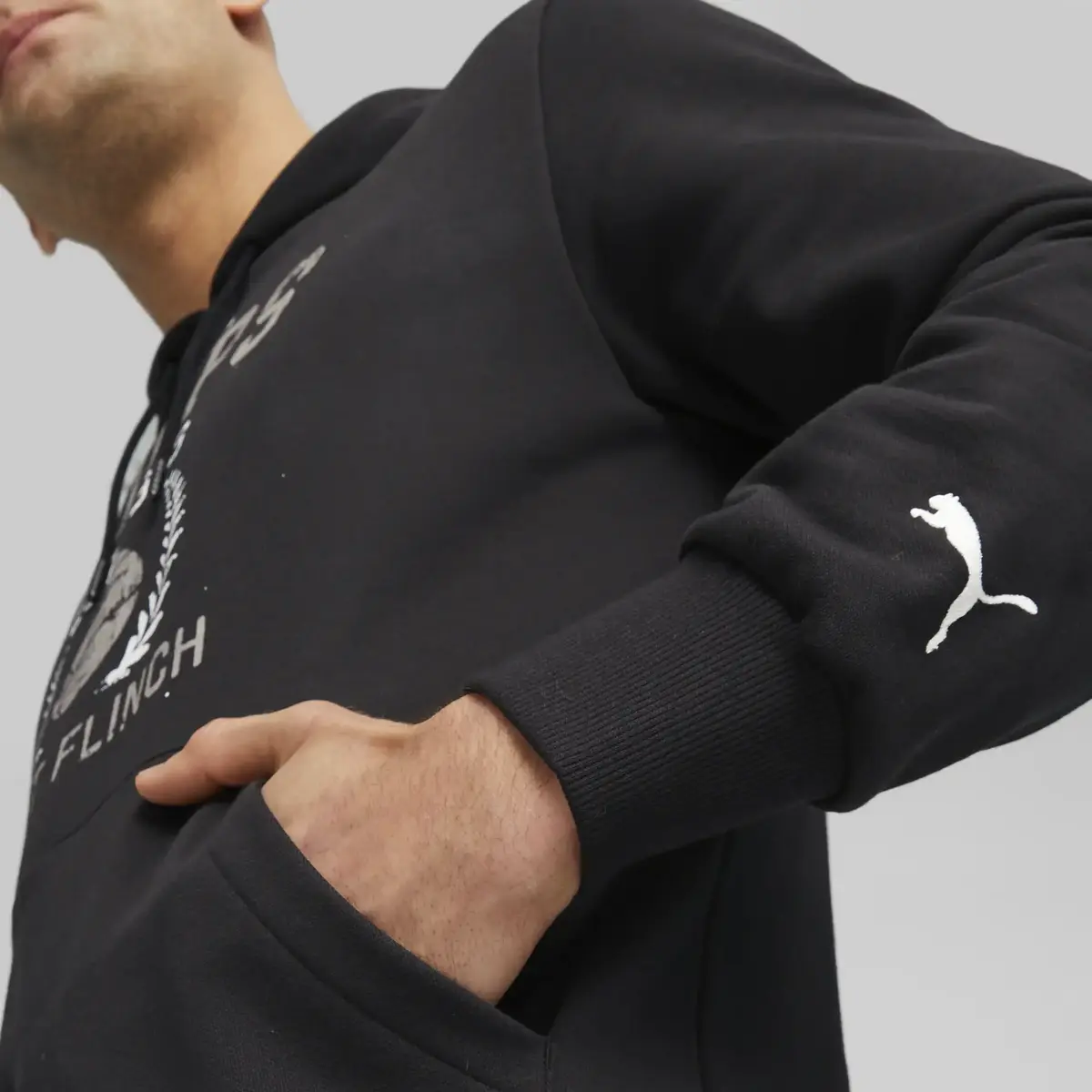 Puma Graphic Booster Hoodie Siyah Erkek Hoodie