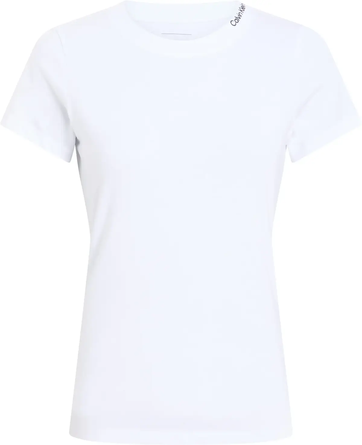 Calvin Klein LOGO NECKLINE T-SHIR, YAA Beyaz Kadın T-Shirt & Polo