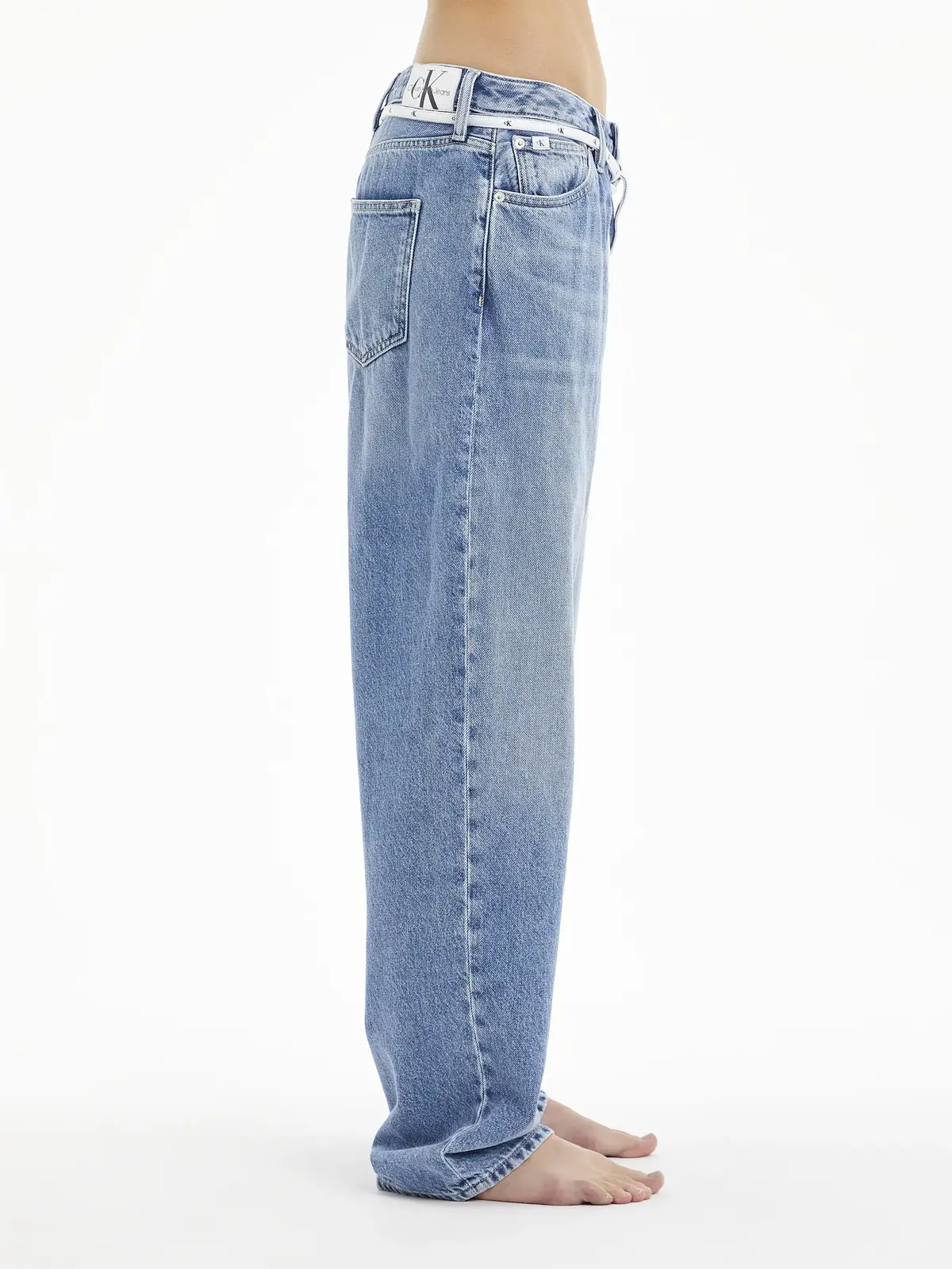 Calvin Klein 90S STRAIGHT Kadın Mavi Kot Pantolon