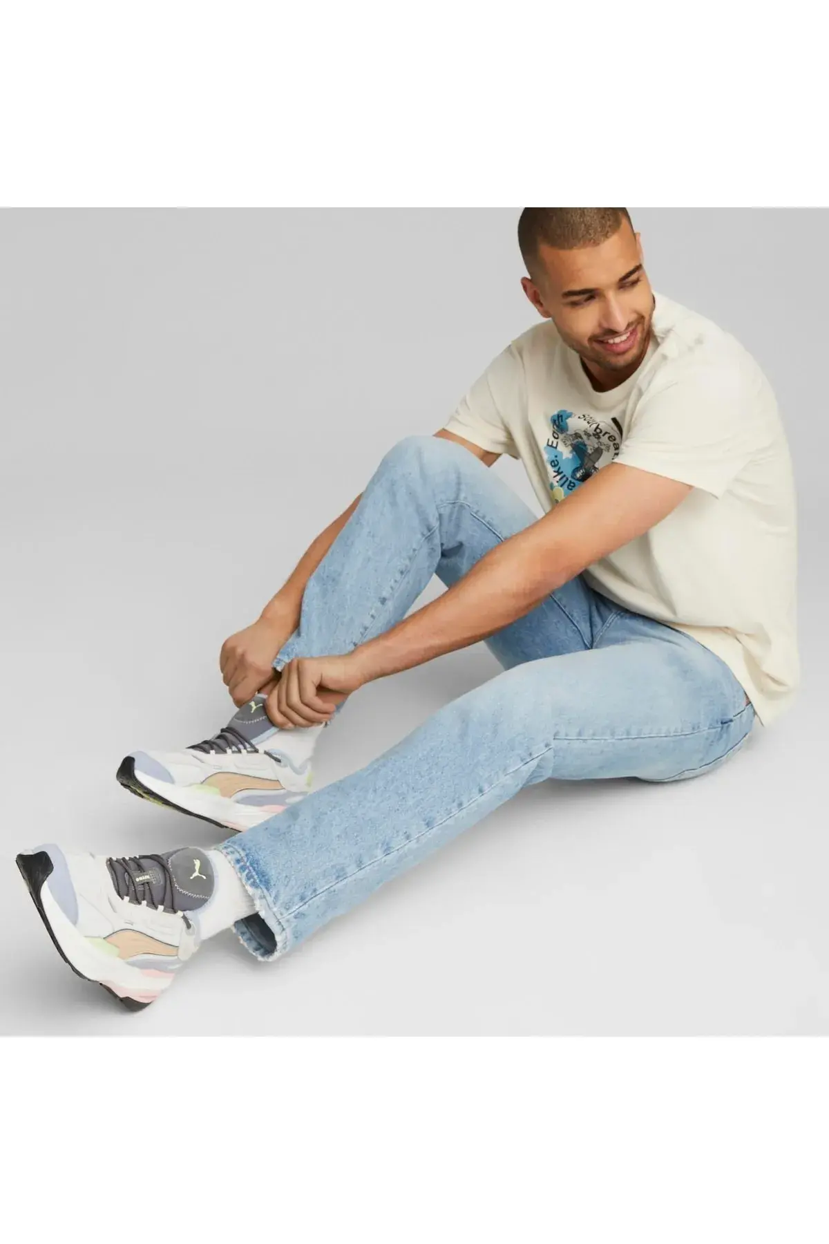 Puma Extent Nitro Pastel- Beyaz Kadın/Günlük Spor Ayakkabı