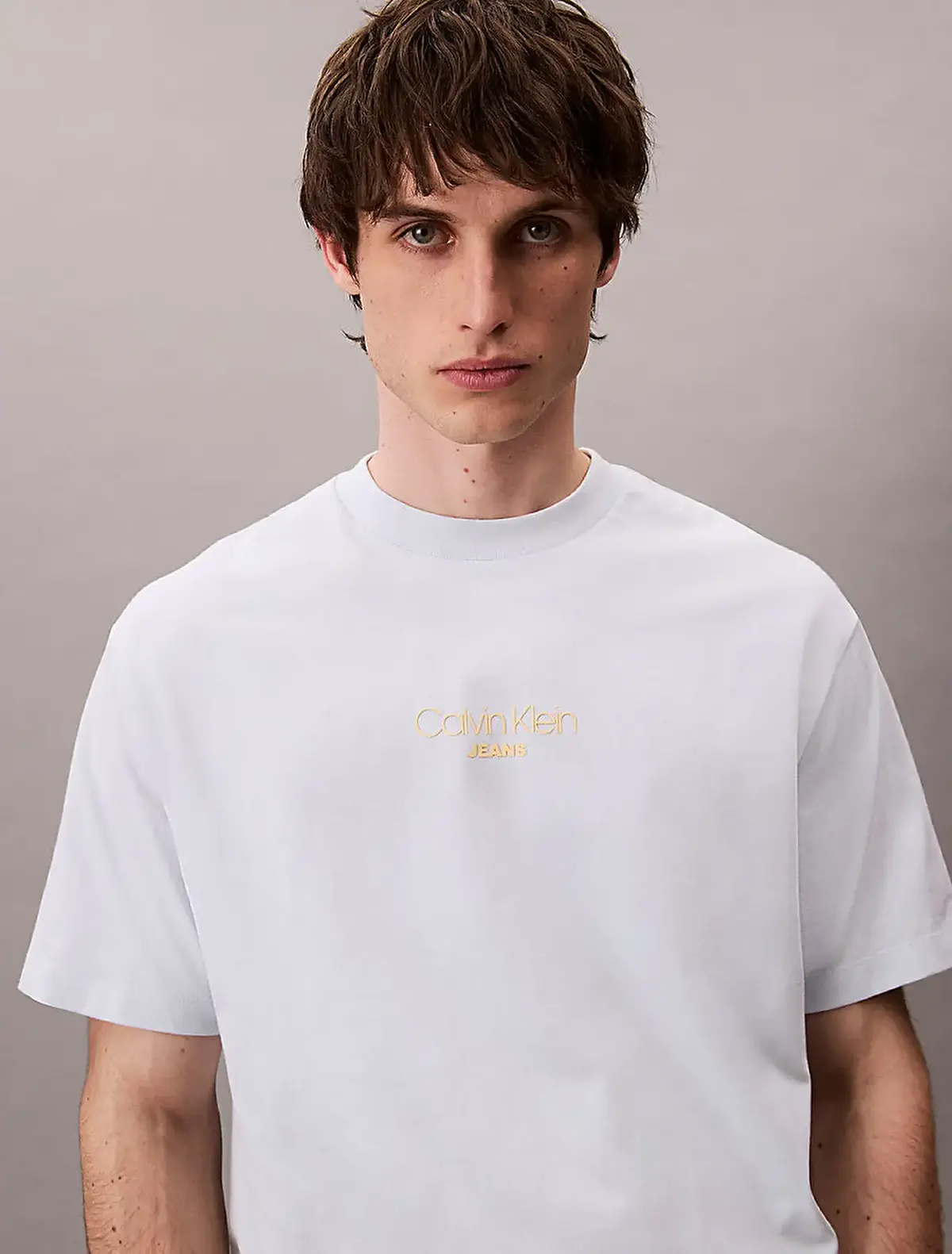Calvin Klein SS 16S RLXD FIT CKJ GRAPHIC TEE Mavi Erkek Tişört