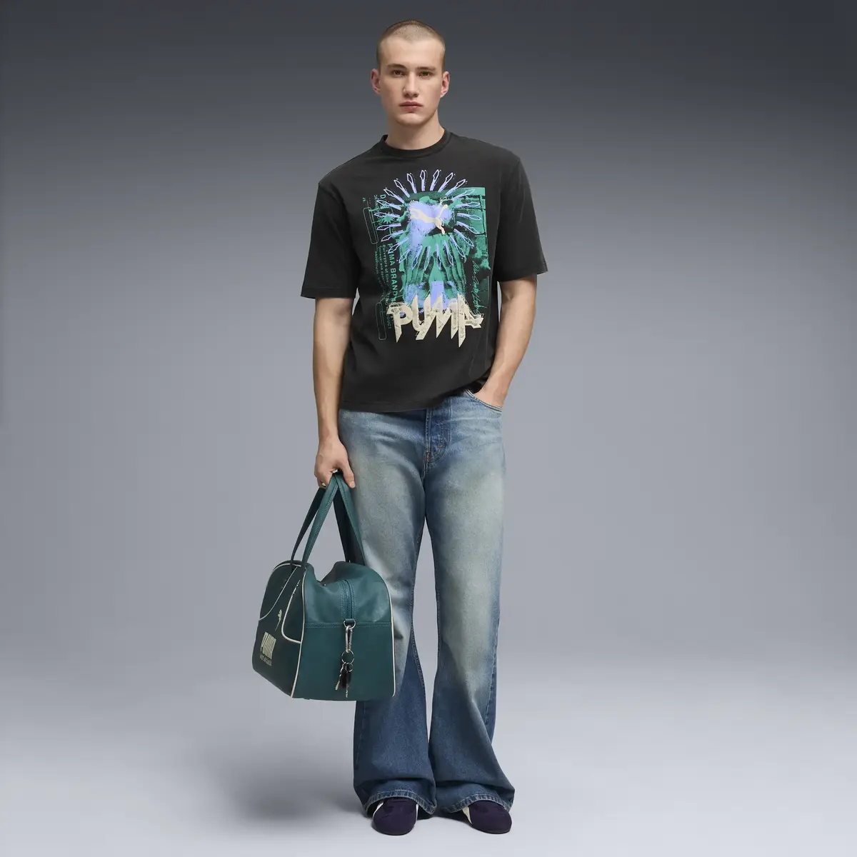 Puma GRAPHIC Tee Siyah Erkek T-Shirt