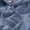 Tommy Hilfiger TJW DENIM CROPPED HO, 1A4 Mavi Kadın Sweatshirt