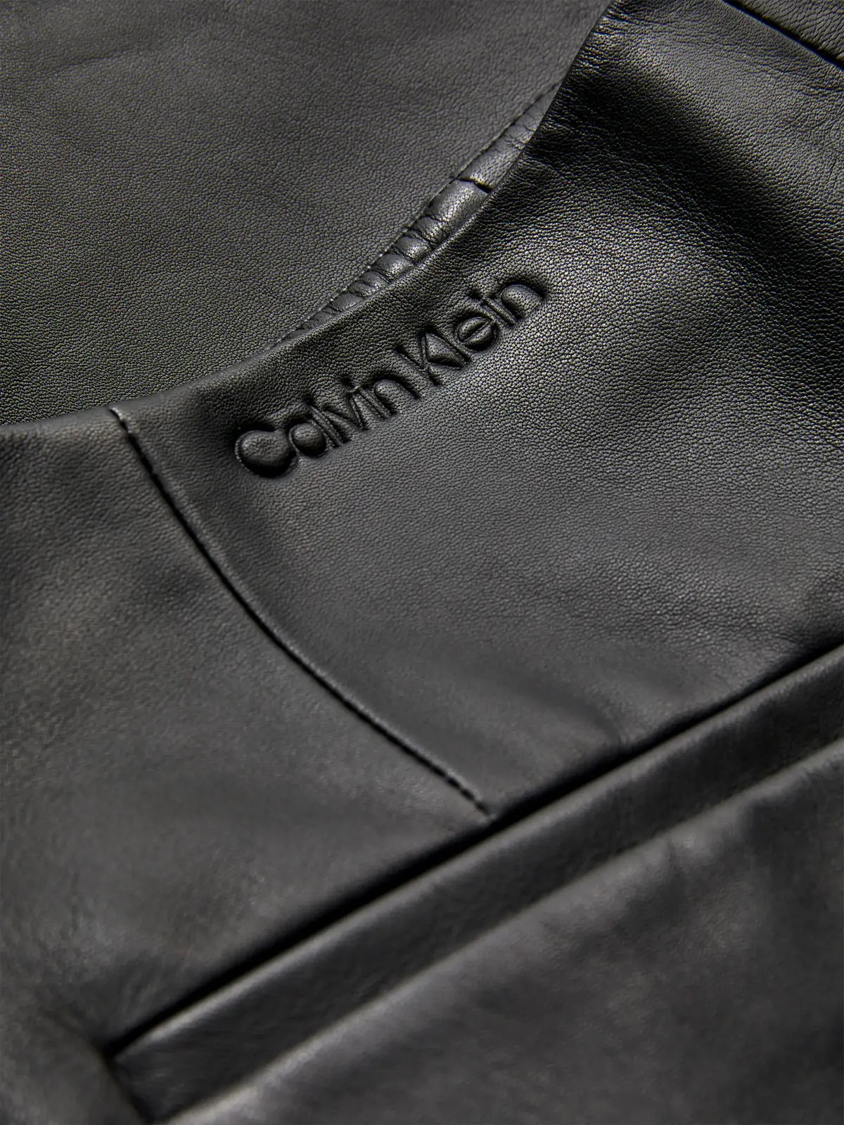 Calvin Klein ESSENTIAL LEATHER MI Kadın Siyah Etek