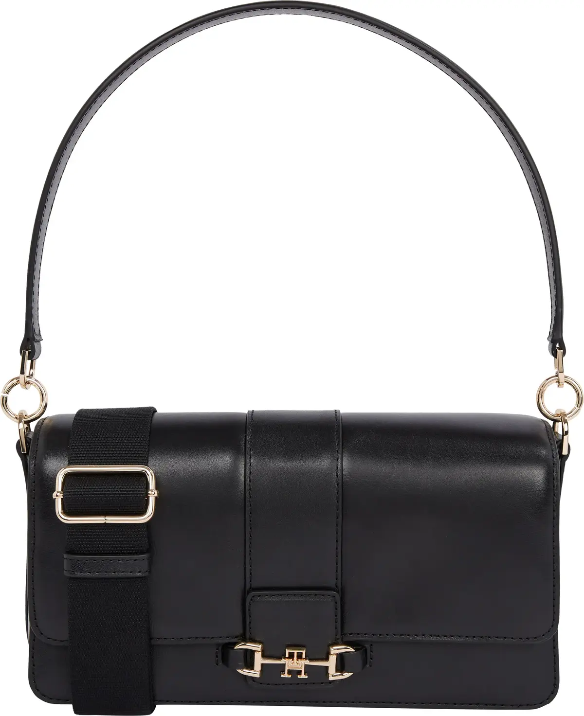 Tommy Hilfiger HERITAGE LEATHER CON, BDS Siyah Kadın Çanta & Cüzdan