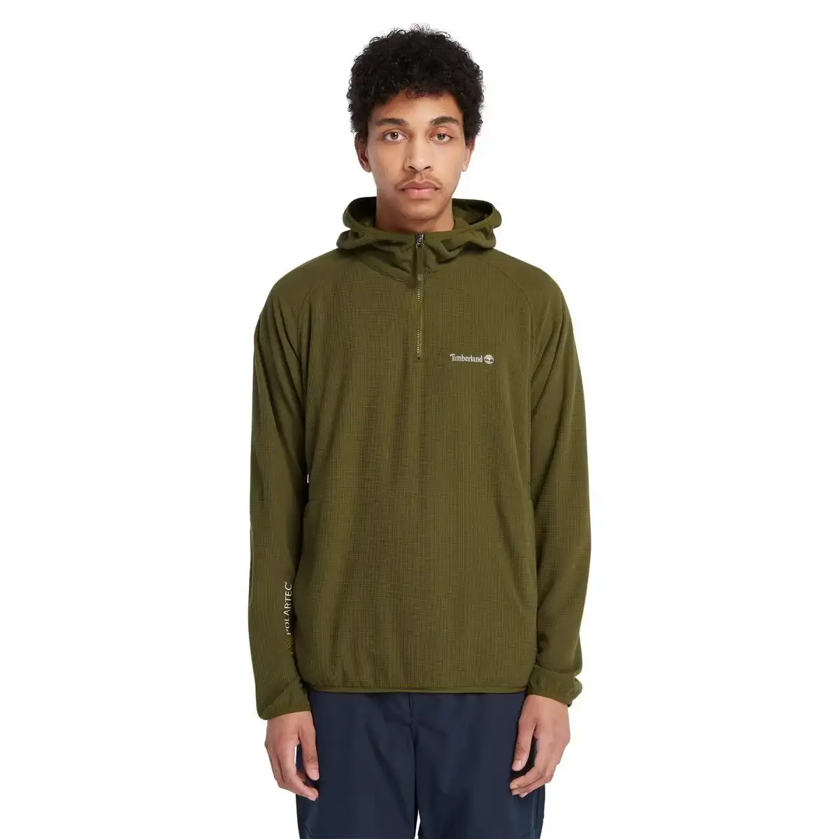 Timberland KEARSARGE POLARTEC 1/4 ZIP HOODED FLEECE Yeşil Erkek Hoodie