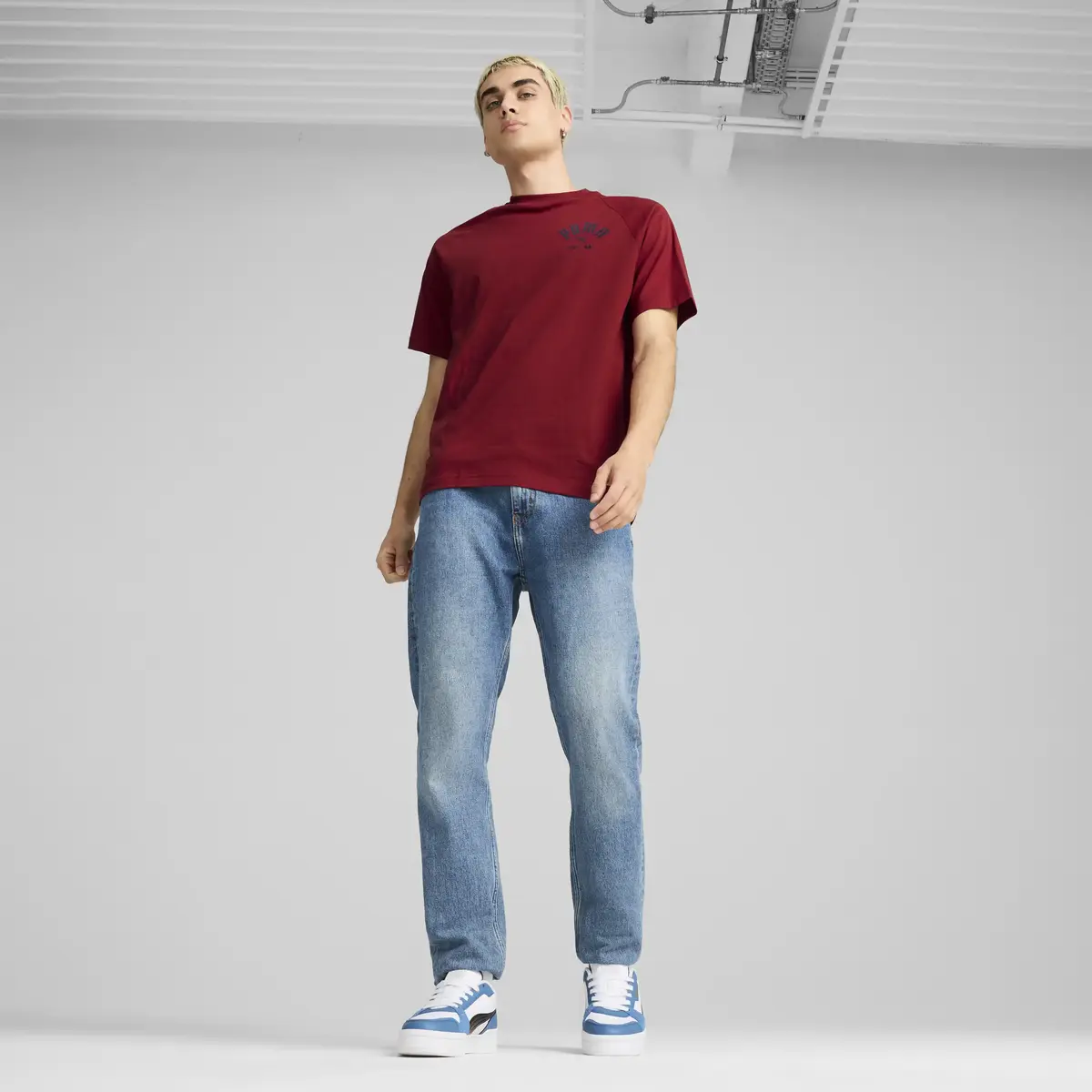 Puma CLASSICS Relaxed Graphic Tee Bordo Erkek T-Shirt