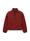 Calvin Klein SHERPA 1/4 ZIP CONTR, XWB Bordo Kadın Sweatshirt