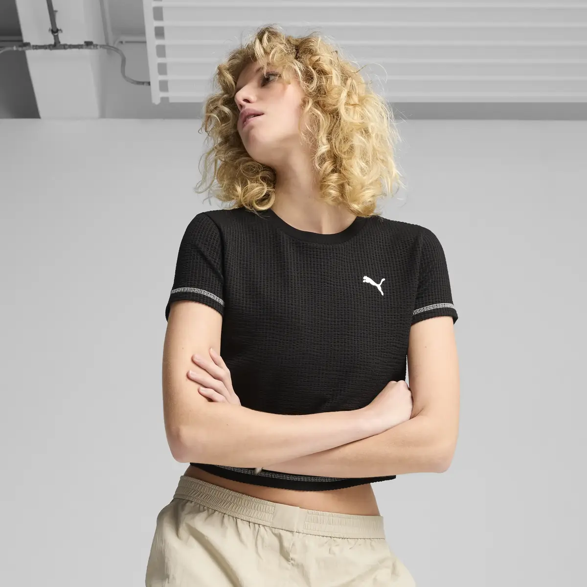 PUMA DARE TO Baby Tee Siyah Kadın Crop