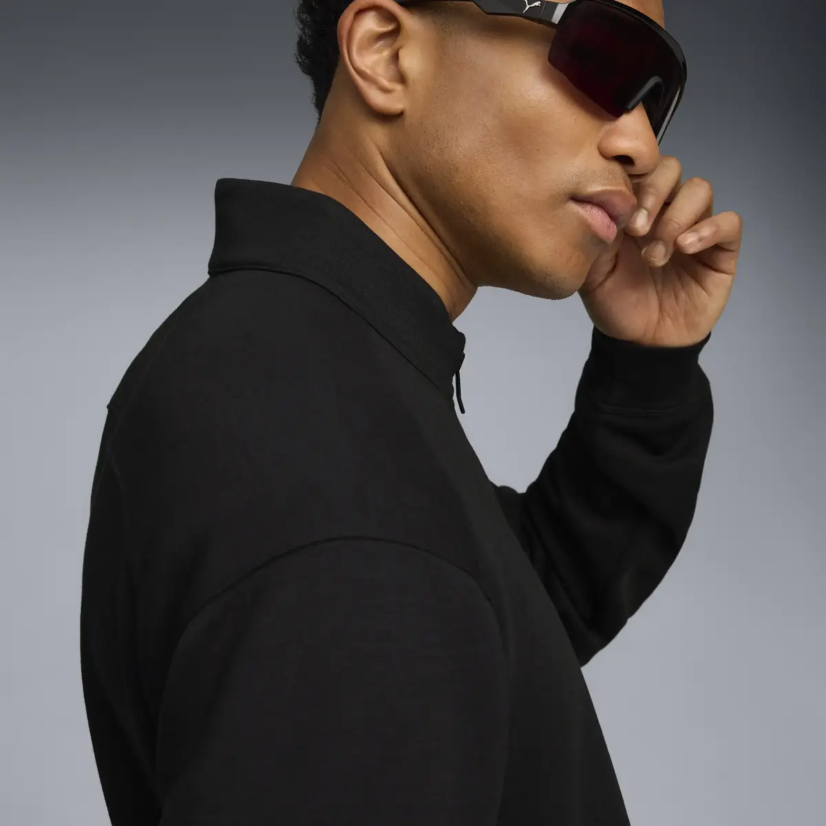 Puma M CLOUDSPUN JACKET Siyah Erkek Fermuarlı Üst