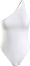 Calvin Klein ONE SHOULDER ONE PIE Kadın Beyaz Mayo