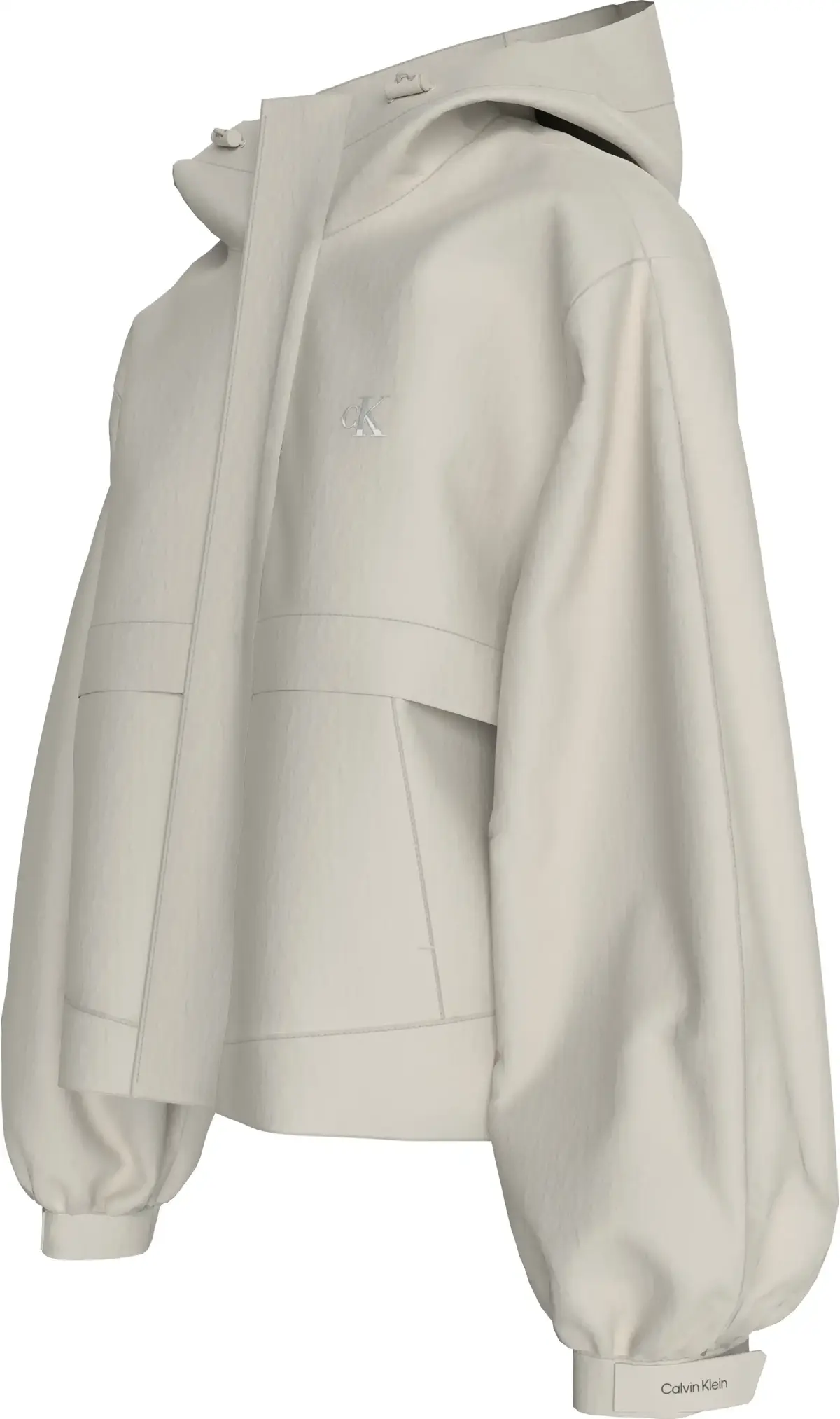 Calvin Klein SHORT HOODED TECH RAIN JACKET Kadın Bej Mont