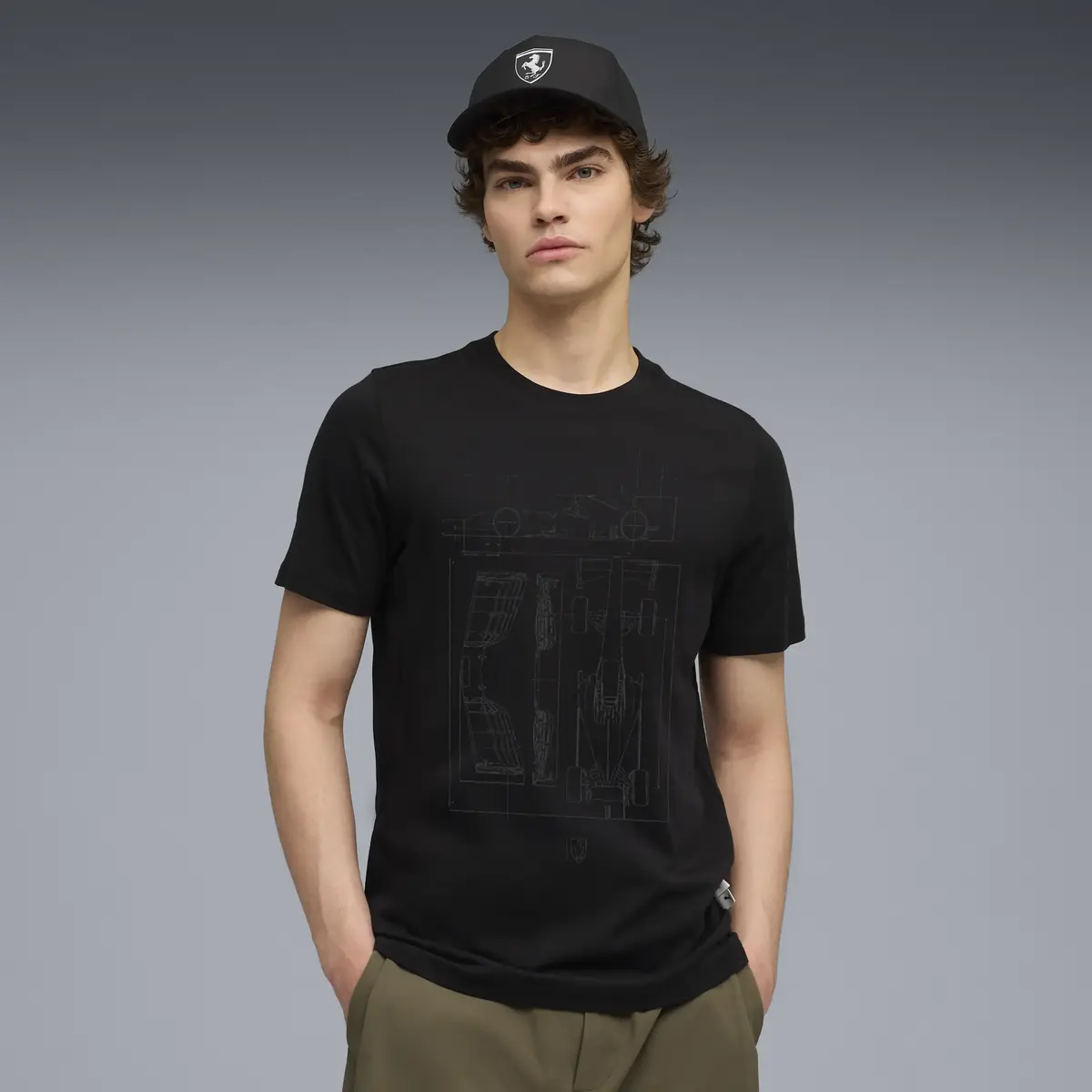 Puma Ferrari Sportswear Graph Tee Siyah Erkek T-Shirt