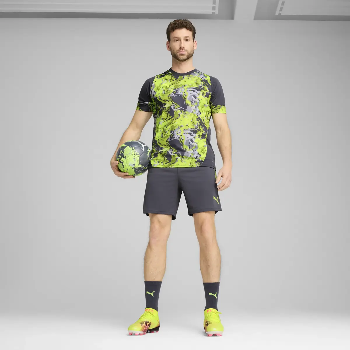 Puma individualCUP Shorts Gri Erkek Şort