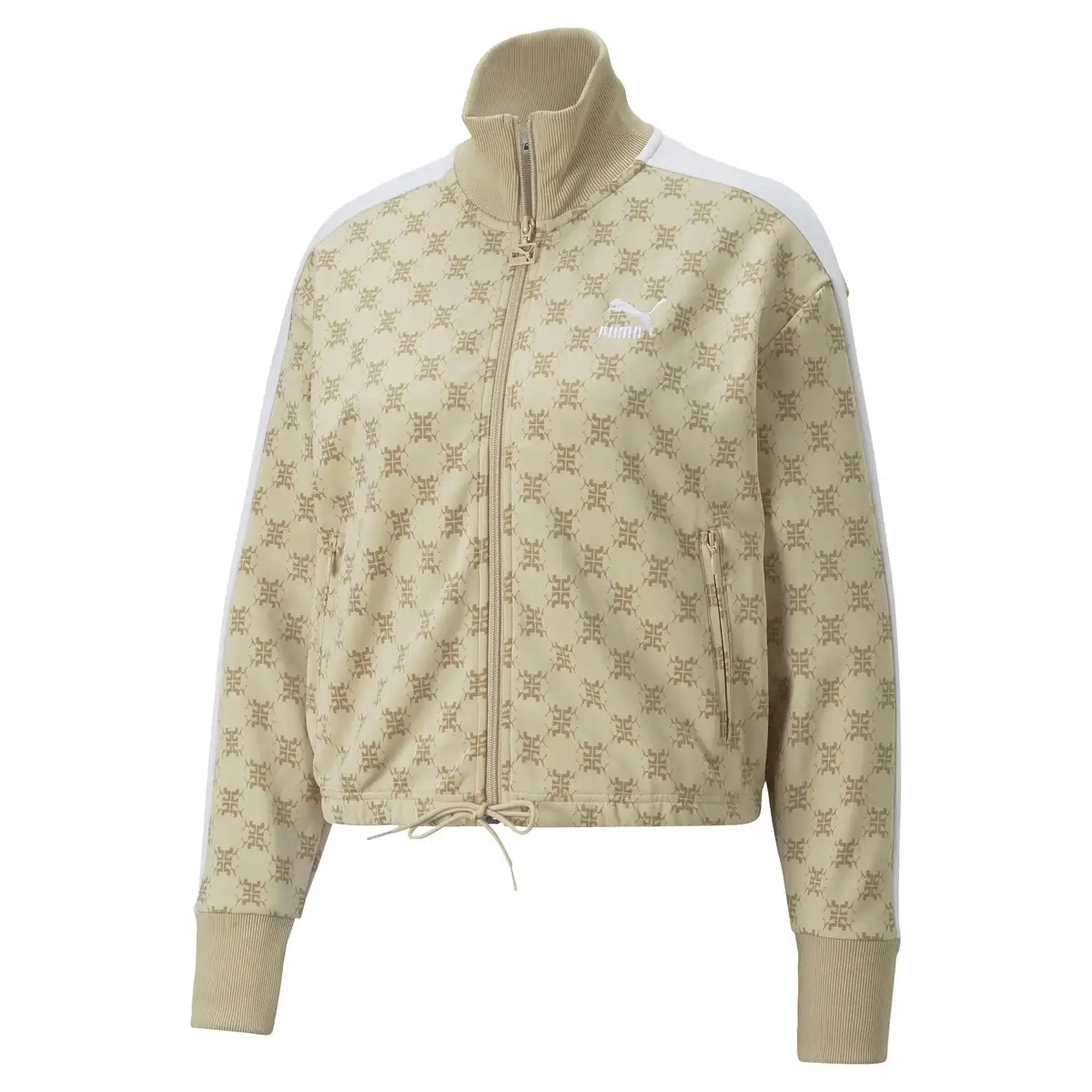 Puma T7 Aop Track Jacket Bej Kadın Fermuarlı Sweatshirt