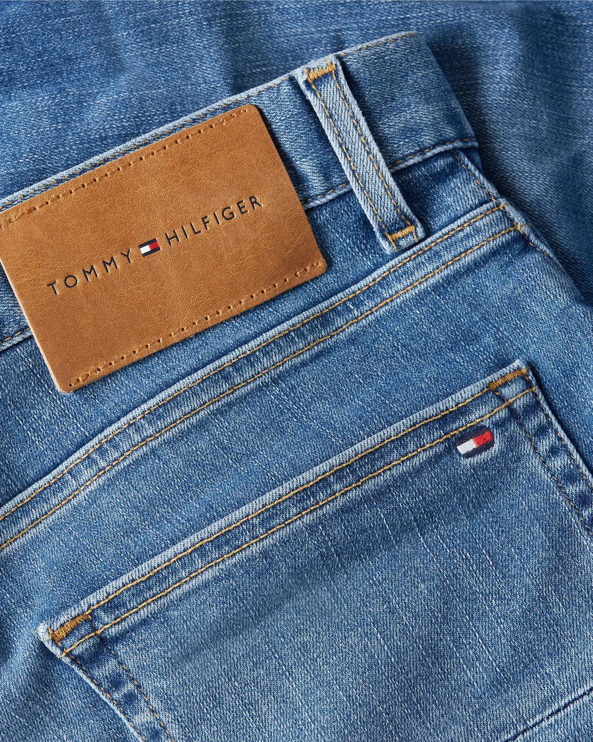 Tommy Hilfiger SLIM BLEECKER PSTR F, 1BC Mavi Erkek Jean Pantolon