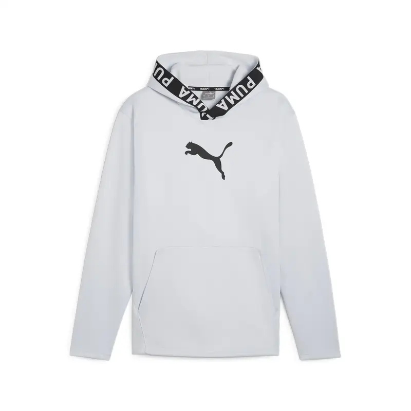 Puma TRAIN PWR FLEECE HOODIE Açık Gri Erkek Hoodie