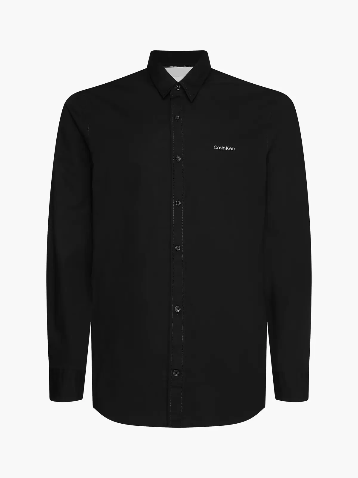 Calvin Klein POPLIN STRETCH SLIM, BEH Siyah Erkek Gömlek