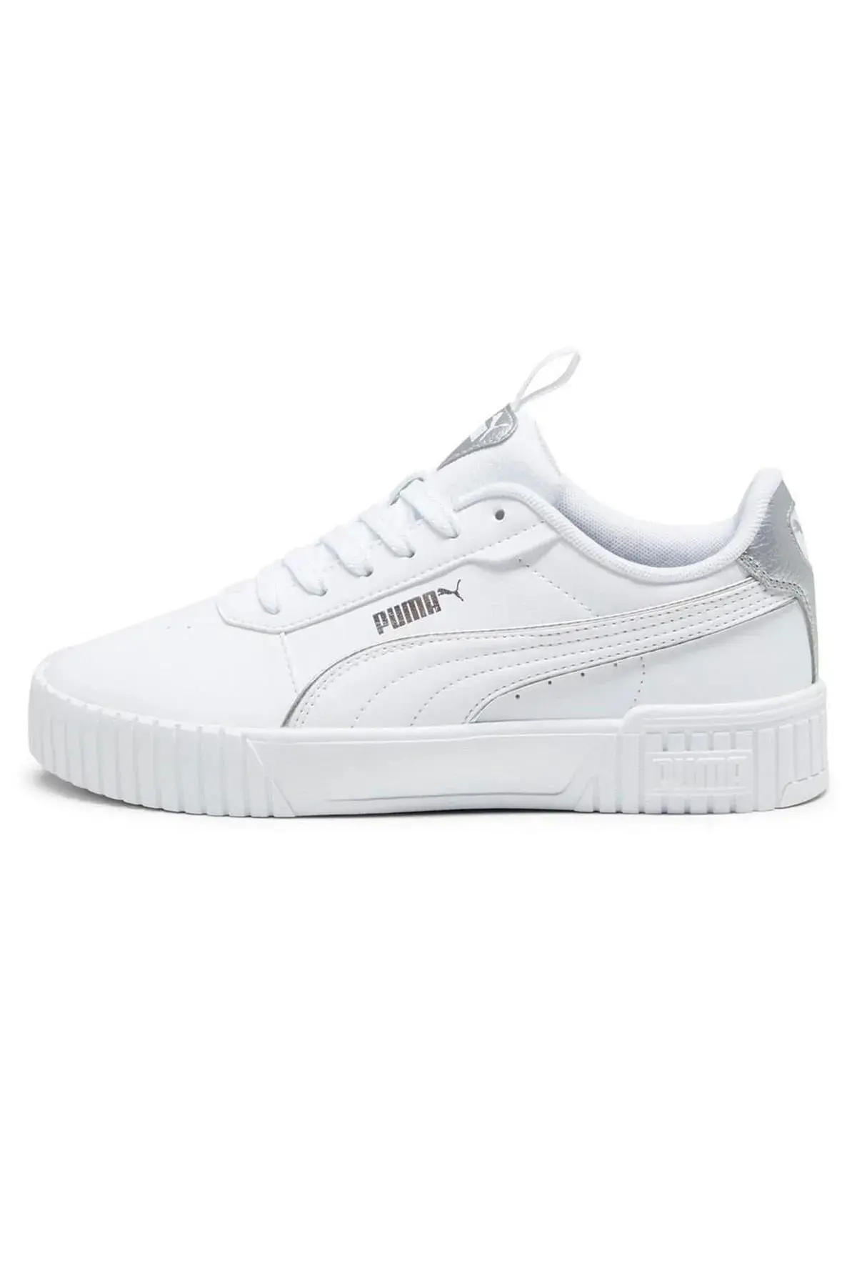 Puma Carina 2.0 Pop Up Metallics Beyaz Kadın Günlük Spor Ayakkabı