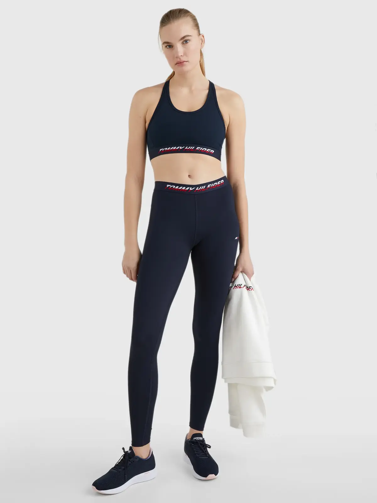 Tommy Hilfiger RW TAPE LEGGING Kadın Siyah Tayt