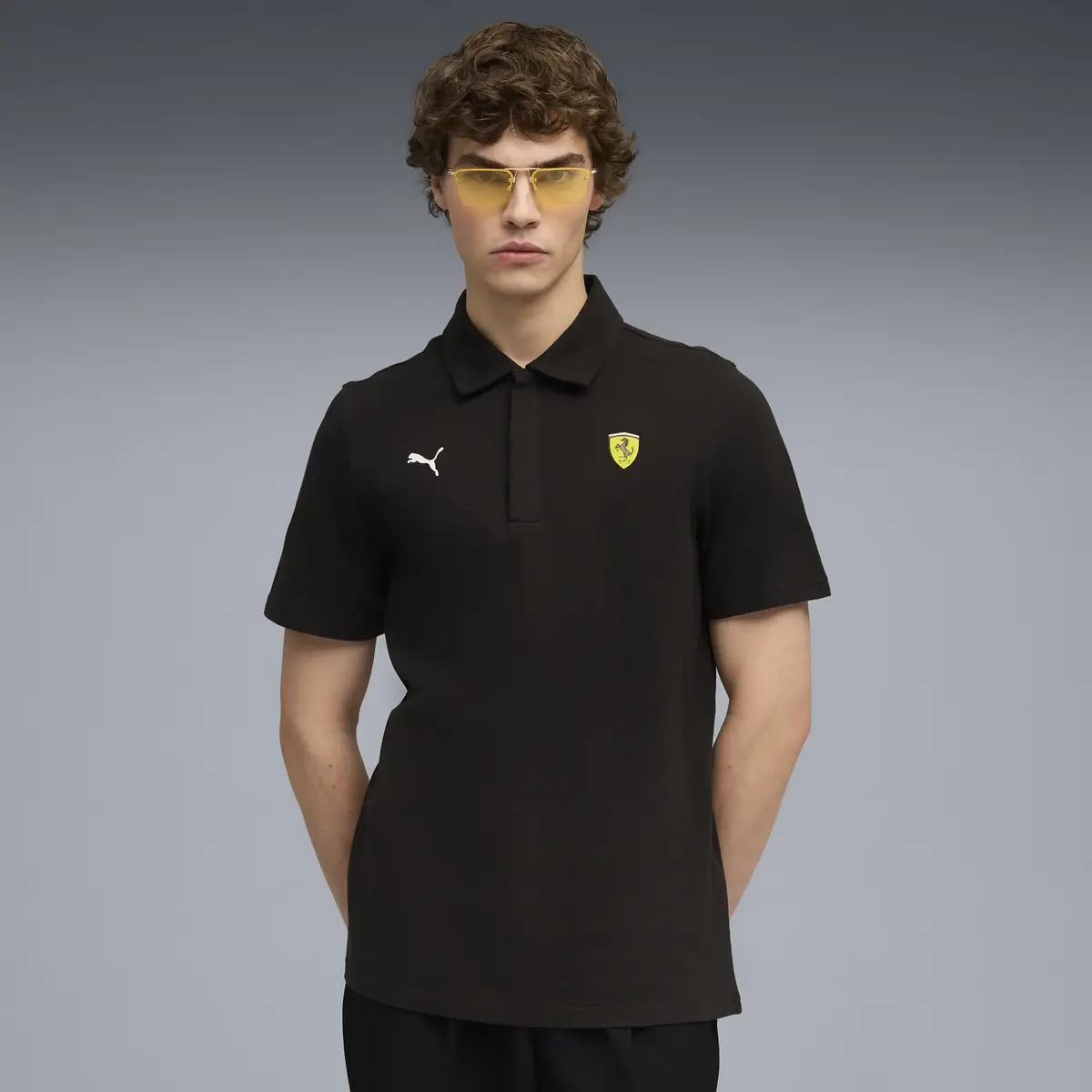 Puma Ferrari Sportswear Polo Siyah Erkek T-Shirt & Polo