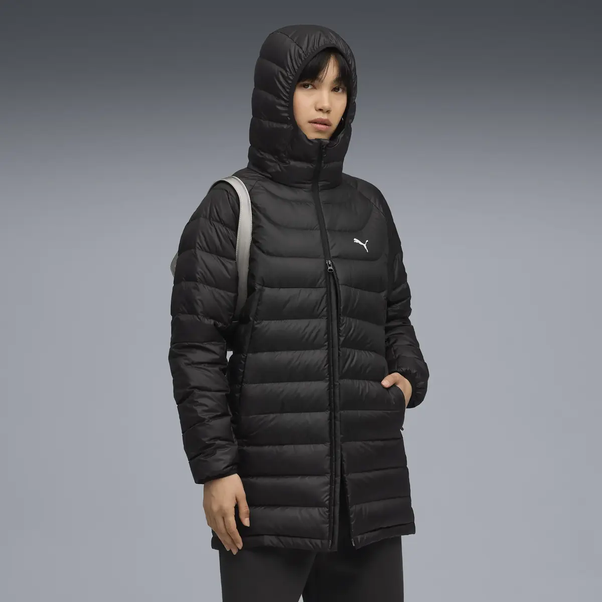 Puma PackLITE Hooded Down Coat Siyah Kadın Kapüşonlu Mont