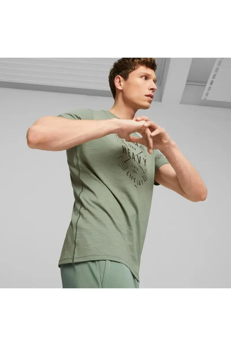 Puma Mens Graphıc Tee Yeşil Erkek T-shirt