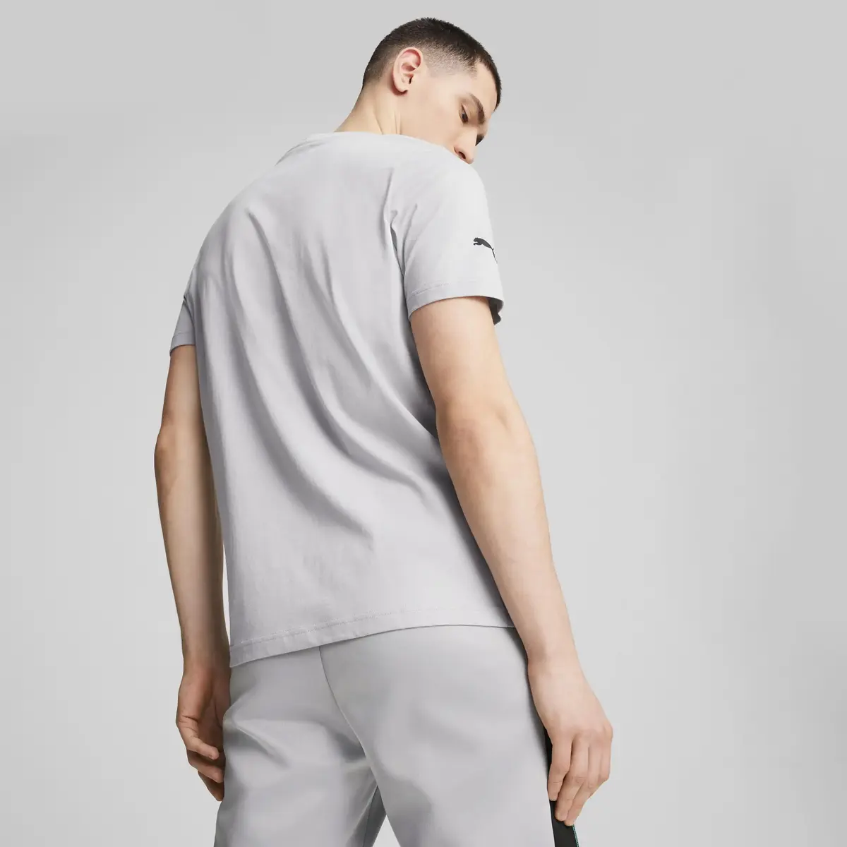 Puma MAPF1 ESS Logo Tee Gri Erkek T-Shirt