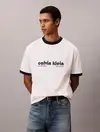 Calvin Klein SS RETRO LOGO RINGER 16S RLXD TE Bej Erkek Tişört Calvin Klein SS RETRO LOGO RINGER 16S RLXD TE Bej Erkek Tişört