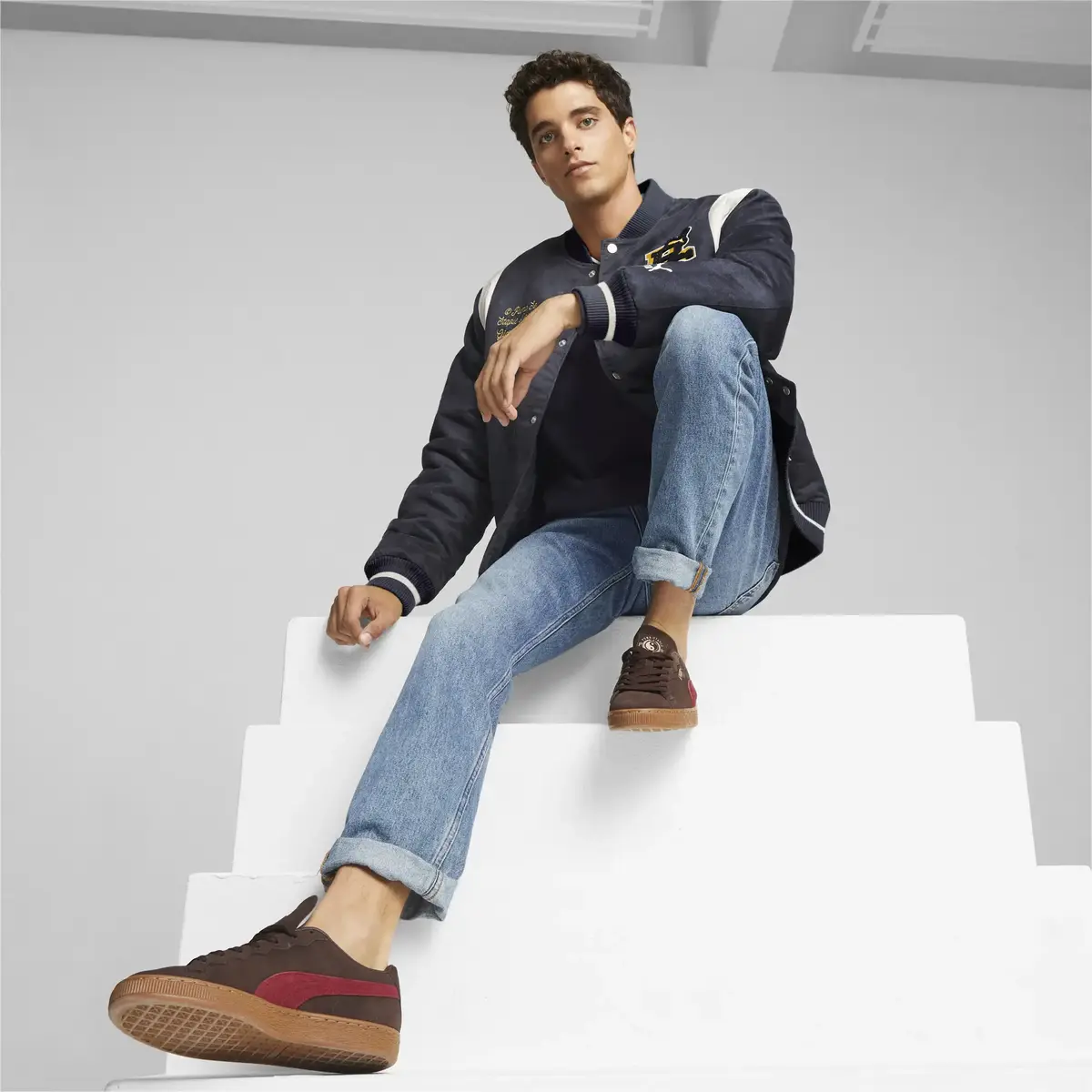 PUMA X STAPLE Varsity Jacket Mavi Erkek Ceket