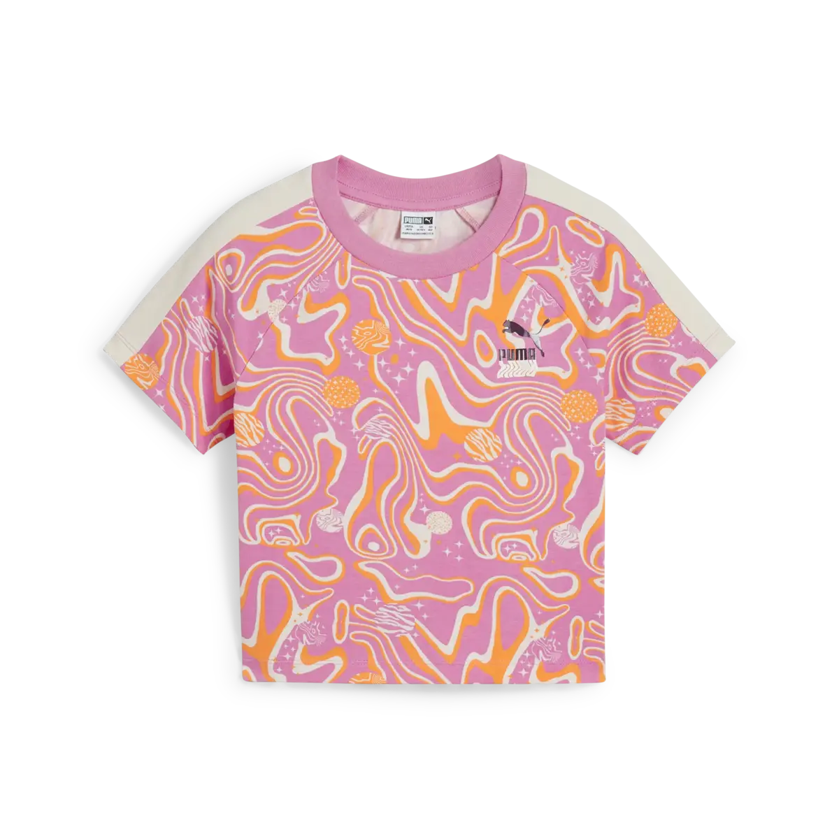 Puma AOP Baby Tee Pembe Kadın T-Shirt & Polo