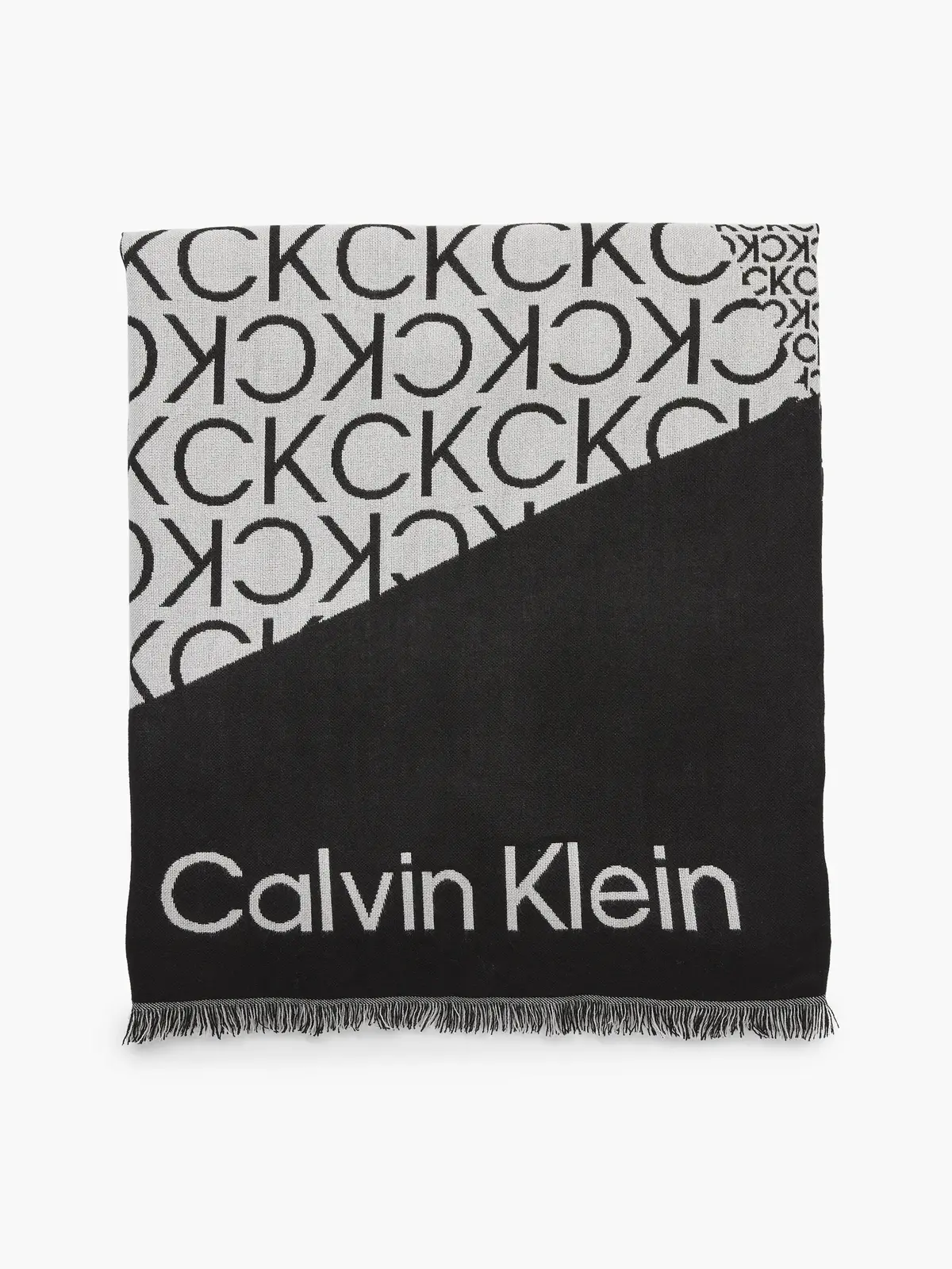 Calvin Klein SEASONAL LOGO 100X20 Kadın Siyah Eşarp