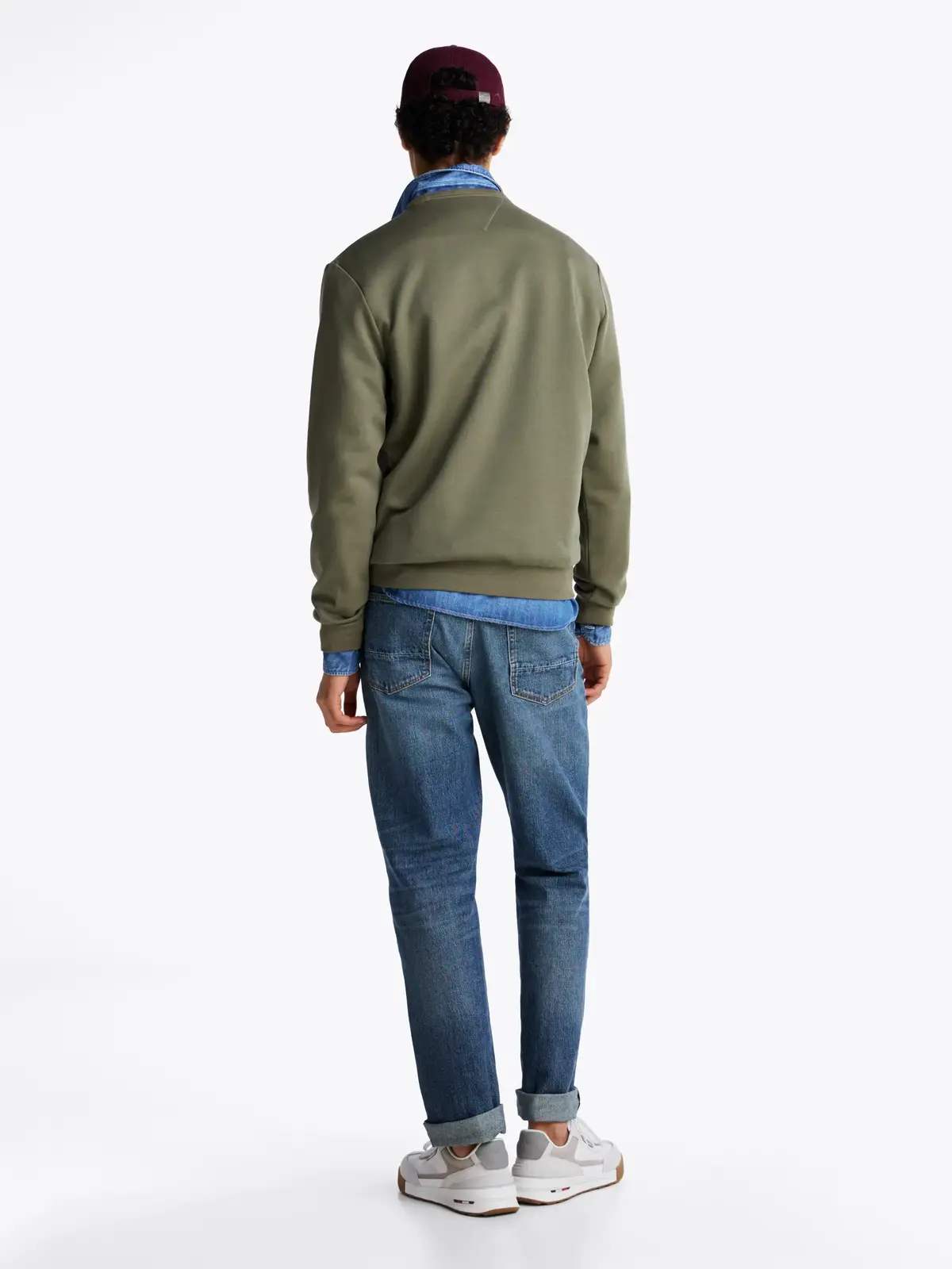 Tommy Hilfiger ESSENTIAL INTECHNO C, PLI Yeşil Erkek Sweatshirt