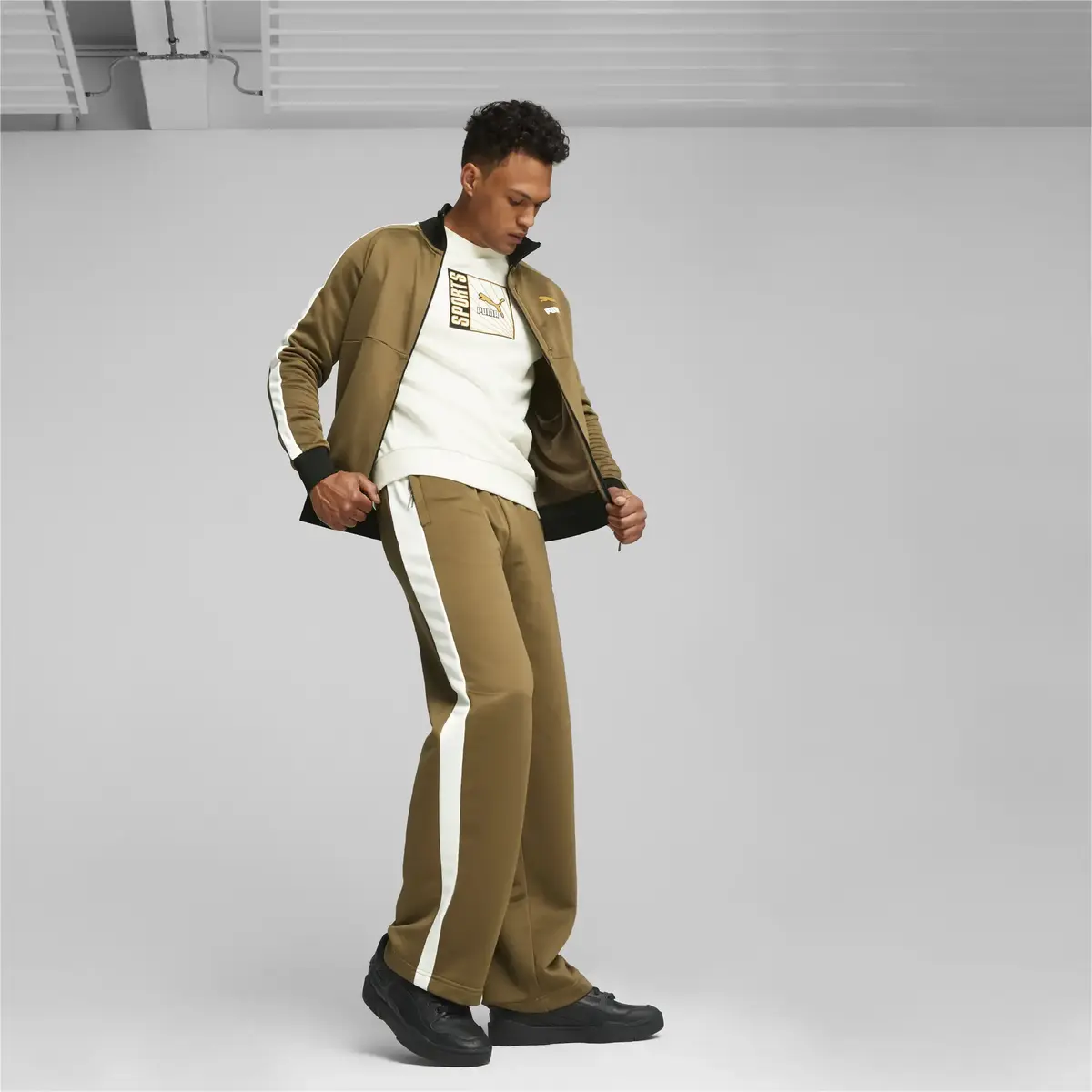 Puma T7 Track Jacket Kahverengi Erkek Fermuarlı Ceket