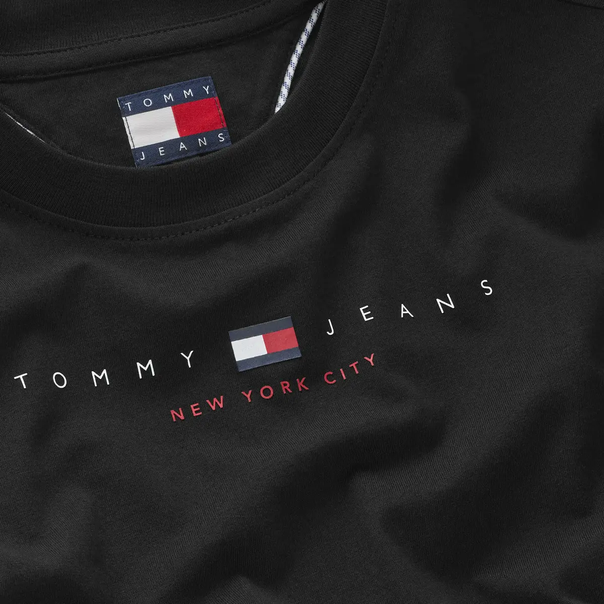 Tommy Hilfiger TJW SLIM TJ US LINEA, BDS Siyah Kadın T-Shirt & Polo