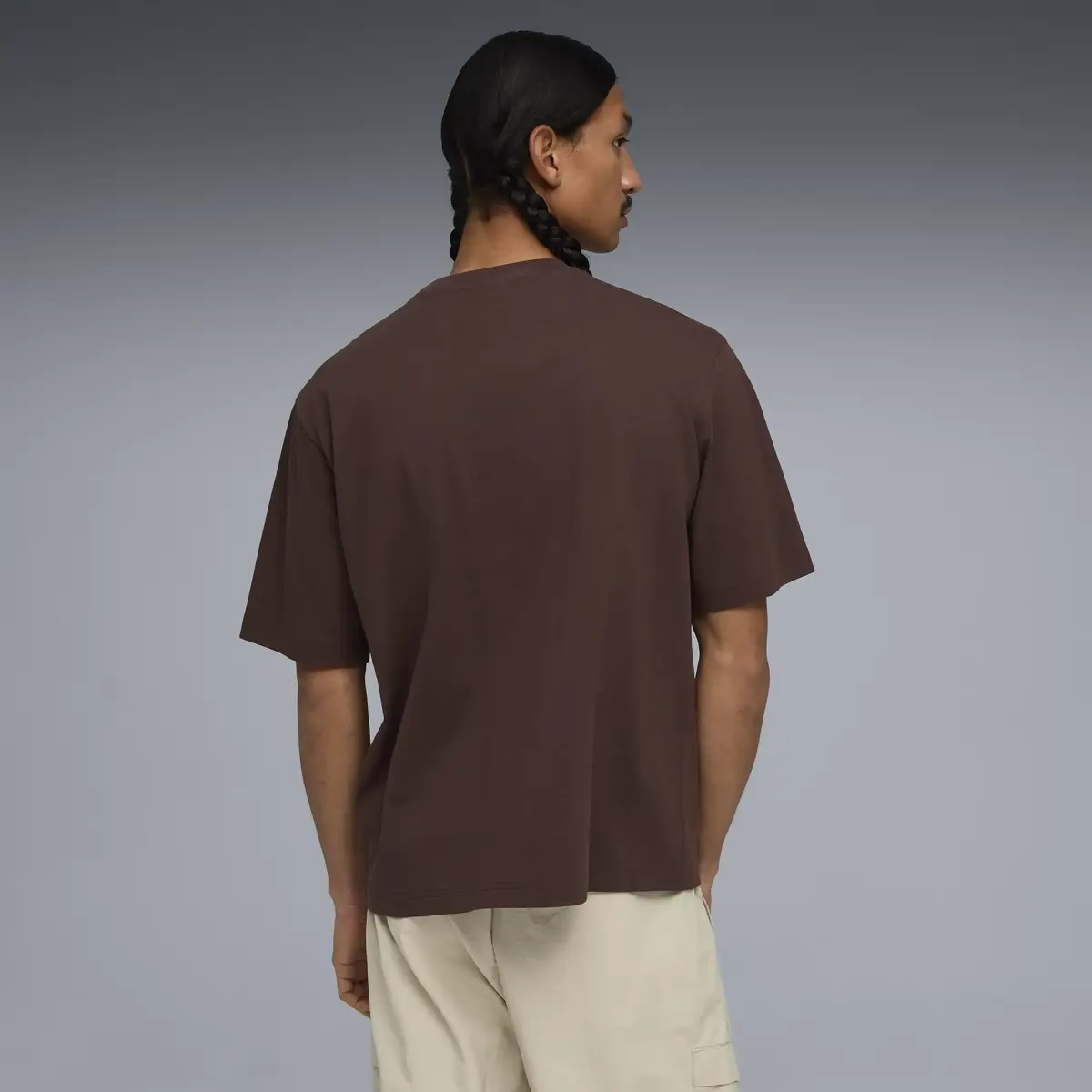 Puma WARDROBE ESS Boxy Tee Kahverengi Erkek T-Shirt